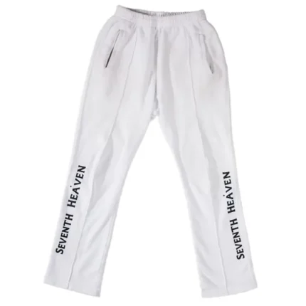 White Seventh Heaven Nylon Track Pants
