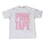 White Seventh Heaven X Lil Uzi Vert Pink Tape Tee