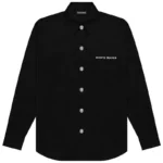 Black Seventh Heaven Logo Button-Up Shirt
