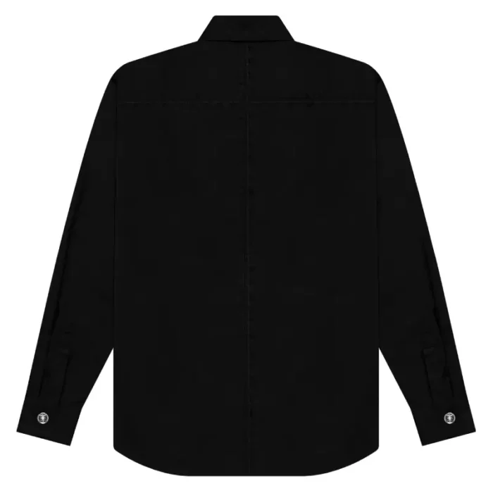 Black Seventh Heaven Logo Button-Up Shirt Back