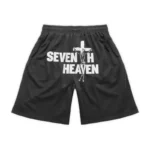 Black Seventh Heaven Skeleton Mesh Shorts