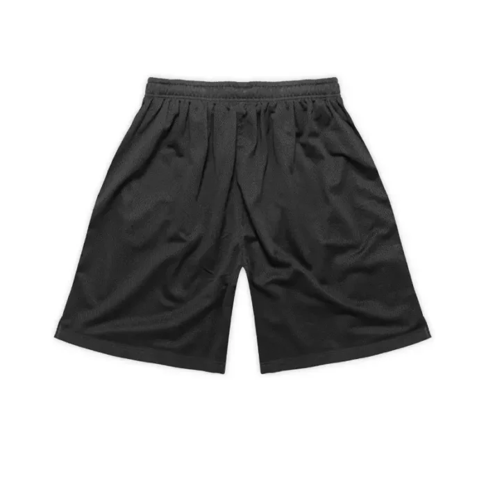 Black Seventh Heaven Skeleton Mesh Shorts Back