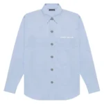 Blue Seventh Heaven Logo Button-Up Shirt