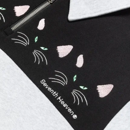Seventh Heaven Cats Quarter-Zip Sweatshirt View