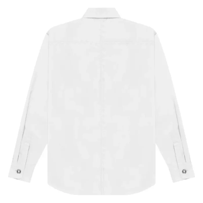 White Seventh Heaven Logo Button-Up Shirt Back